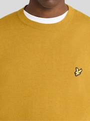 Желтый - Lyle & Scott Хлопок Меринос круглый вырез джемпер - Изображение 3 6