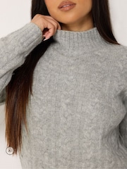 M&Co Petite кабельний в'язаний джемпер з коміром-воронкою - Image 4 of 6