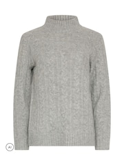 M&Co Petite кабельний в'язаний джемпер з коміром-воронкою - Image 5 of 6