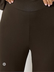Long Tall Sally Brown Loopback Wide Leg Trousers - Image 4 of 6