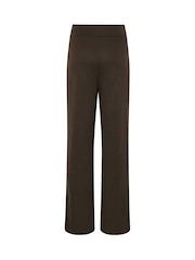Long Tall Sally Brown Loopback Wide Leg Trousers - Image 6 of 6