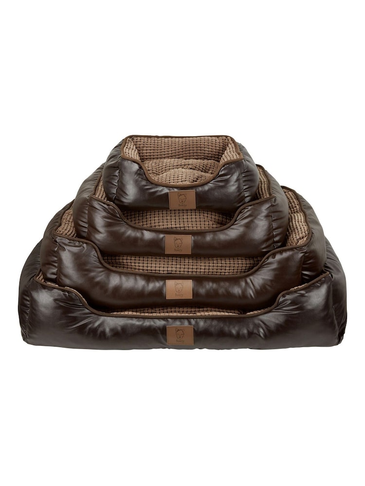 Bunty Brown Tuscan Faux Leather Dog Bed - Image 4 of 4