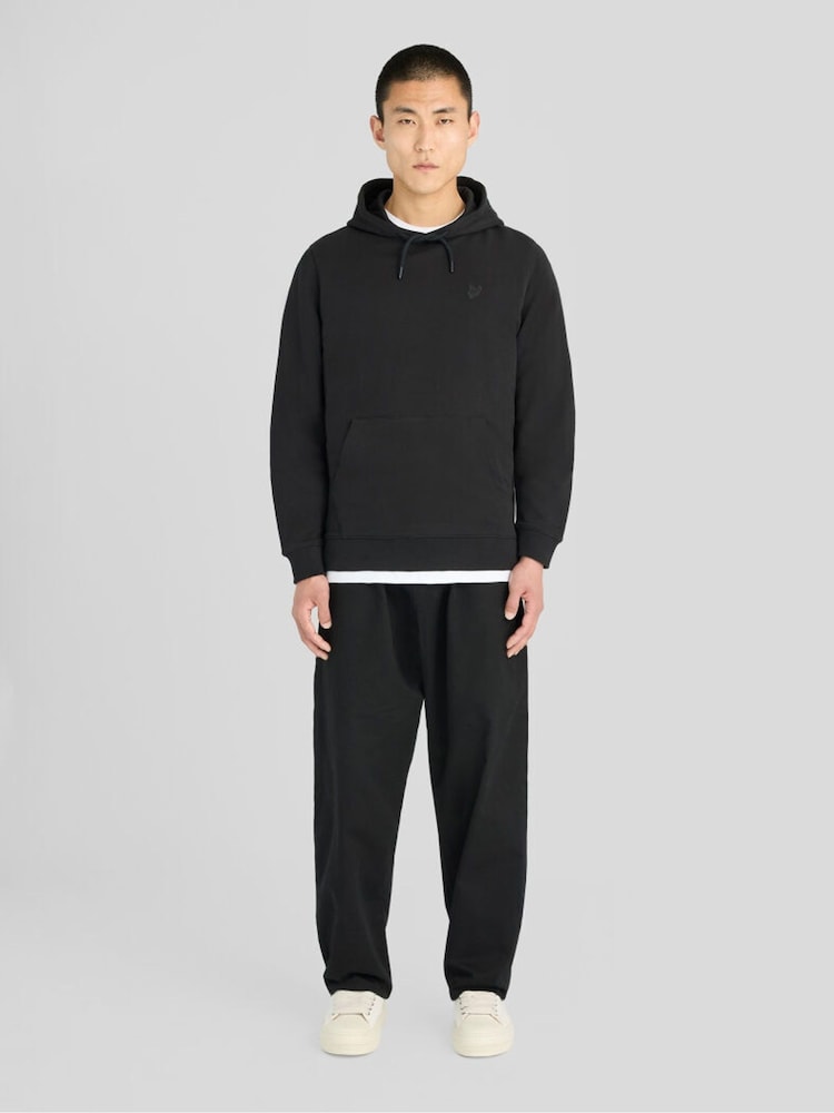 Lyle & Scott Black Superfine Pullover Hoodie - Image 2 of 6 Lyle & Scott Black Superfine Pullover Hoodie - Image 2 of 6