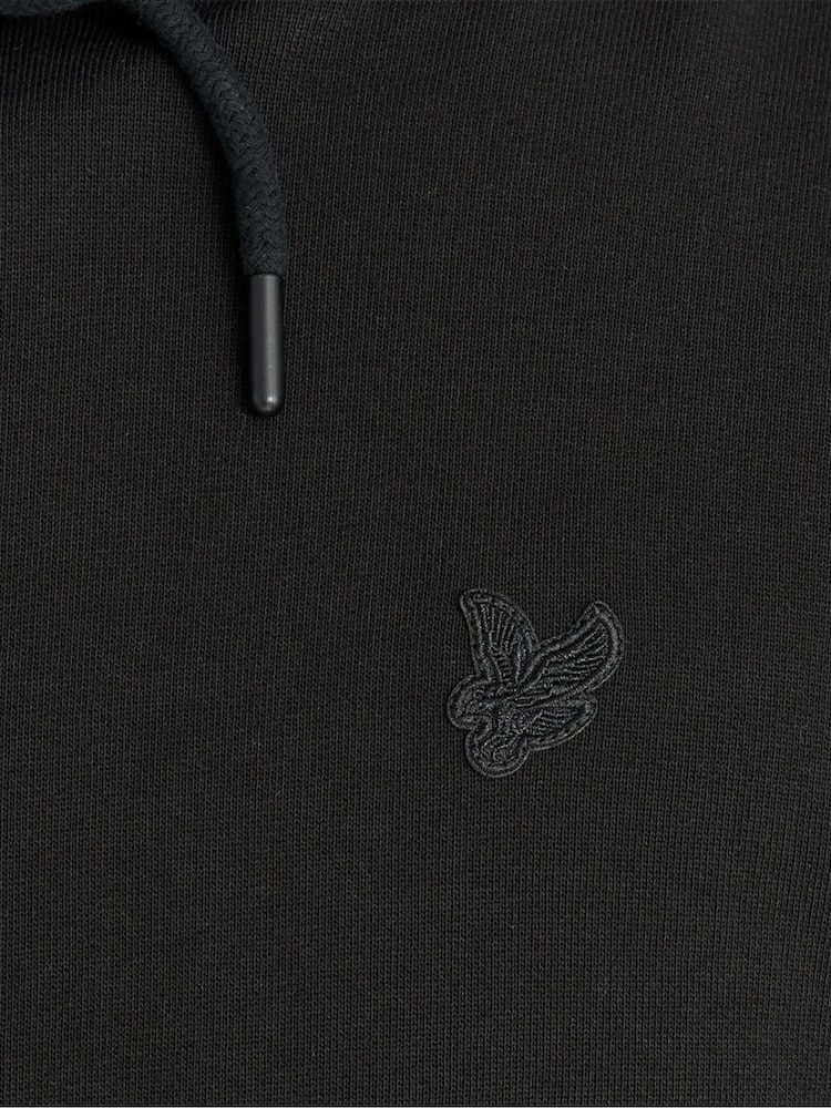 Lyle & Scott Black Superfine Pullover Hoodie - Image 6 of 6 Lyle & Scott Black Superfine Pullover Hoodie - Image 6 of 6