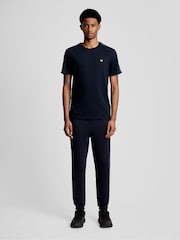 Μπλε - Lyle & Scott Jacquard Tape T-Shirt - Εικόνα 2 από 6