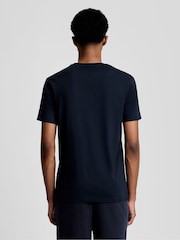 Μπλε - Lyle & Scott Jacquard Tape T-Shirt - Εικόνα 4 από 6