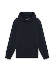 Lyle & Scott Blue Jacquard Tape Hoodie - Image 1 of 1
