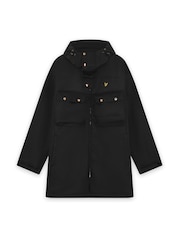 Lyle & Scott Black Waxed Guard Parka Jacket - Image 5 of 6