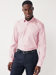 Light Pink Regular Fit Single Cuff Four Way Stretch Shirt - Image 1 of 7