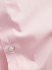 Light Pink Regular Fit Single Cuff Four Way Stretch Shirt - Image 7 of 7