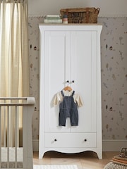 CuddleCo White Ash Clara 2 Door Nursery Wardrobe - Image 1 of 5