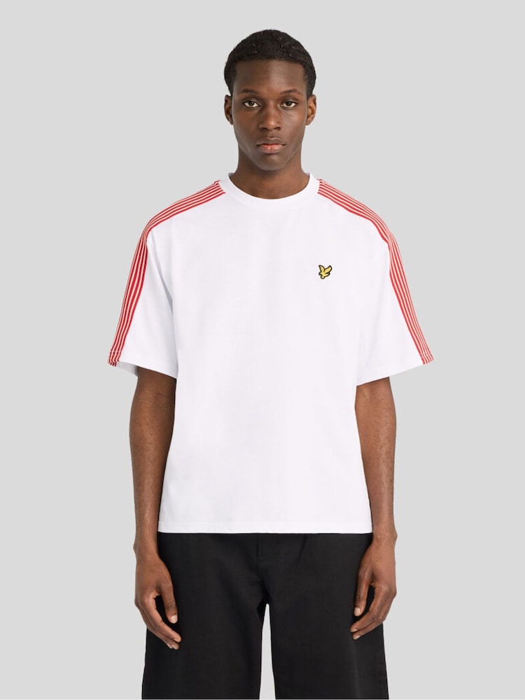Belo - Lyle & Scott Stripe Taped T-Shirt - Slika 1 od 6