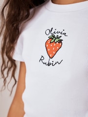 Olivia Rubin Rib Fitted Fruit Graphic Tops 3 Pack - Image 7 of 15