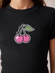 Olivia Rubin Rib Fitted Fruit Graphic Tops 3 Pack - Image 8 of 15