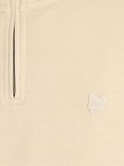 Lyle & Scott Natural Superfine Quarter Zip Sweatshirt - Image 6 of 6
