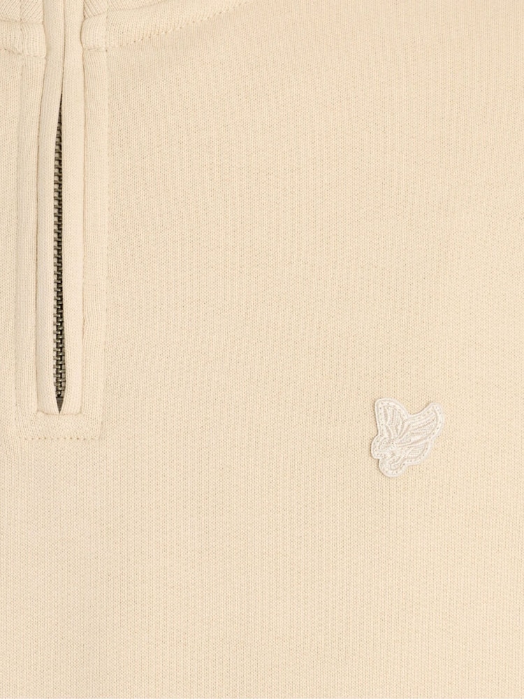 Lyle & Scott Natural Superfine Quarter Zip Sweatshirt - Image 6 of 6 Lyle & Scott Natural Superfine Quarter Zip Sweatshirt - Image 6 of 6