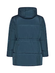 Yours Curve Blue Short Padded Jacket - Image 7 of 7