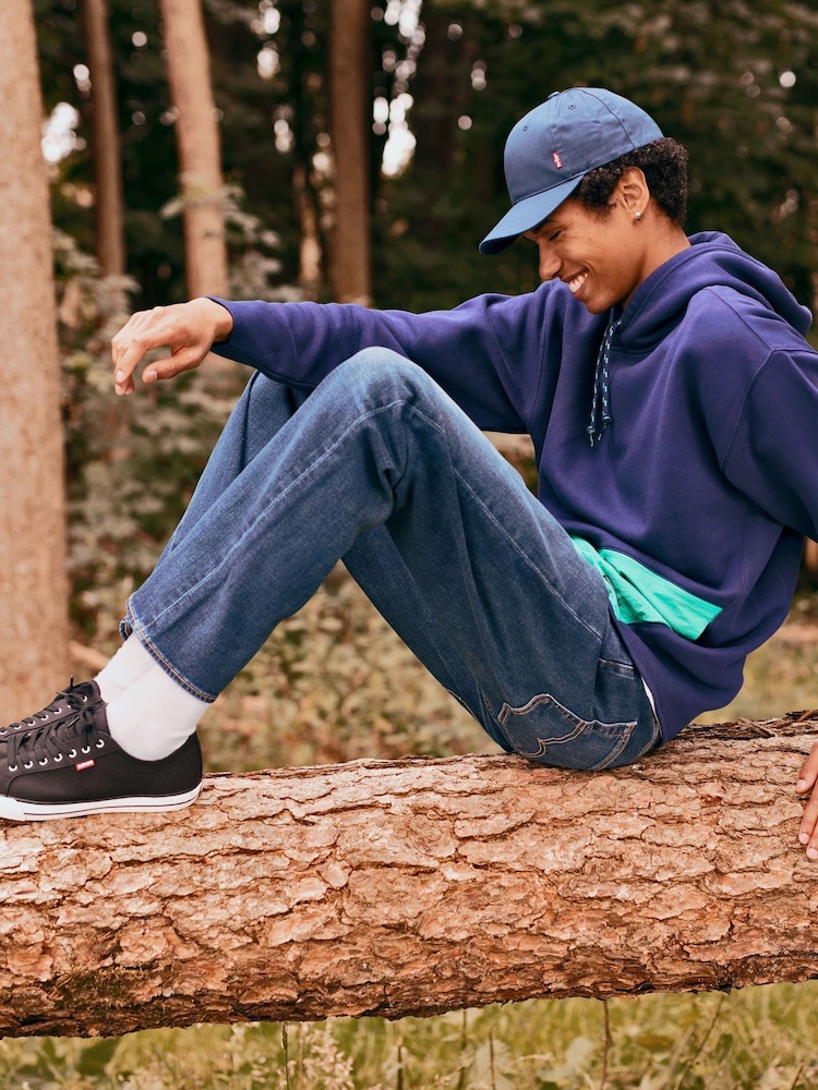 Levi's® Navy Blue Tab Baseball 100% Cotton Cap - Image 1 of 3