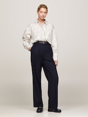 Tommy Hilfiger Blue Relaxed Straight Leg Trousers - Image 1 of 9