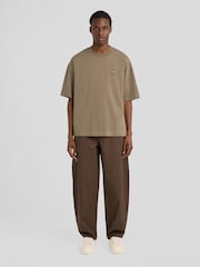 Lyle & Scott Taupe Brown Boxy Fit T-Shirt - Image 4 of 6