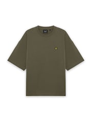 Lyle & Scott Taupe Brown Boxy Fit T-Shirt - Image 5 of 6