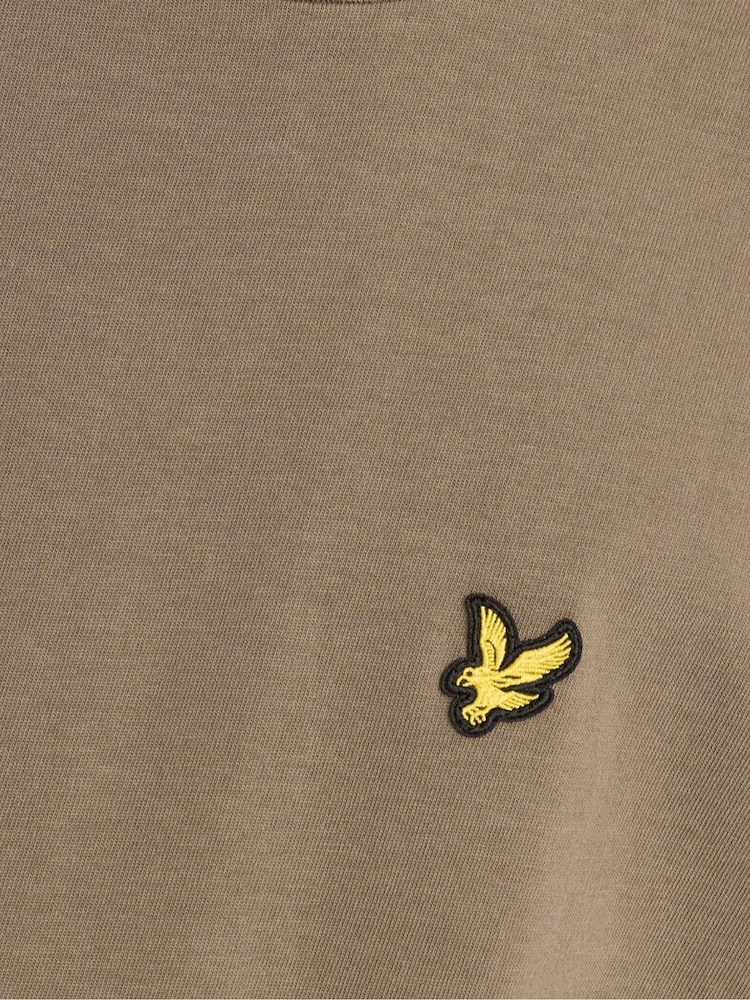 Lyle & Scott Taupe Brown Boxy Fit T-Shirt - Image 6 of 6 Lyle & Scott Taupe Brown Boxy Fit T-Shirt - Image 6 of 6