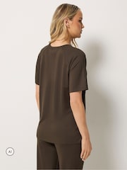 Қоңыр - Long Tall Sally Short Sleeve Raglan Loopback T-Shirt - 6суретінің 3 суреті