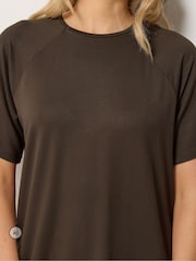 Қоңыр - Long Tall Sally Short Sleeve Raglan Loopback T-Shirt - 6суретінің 4 суреті