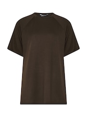 Қоңыр - Long Tall Sally Short Sleeve Raglan Loopback T-Shirt - 6суретінің 5 суреті