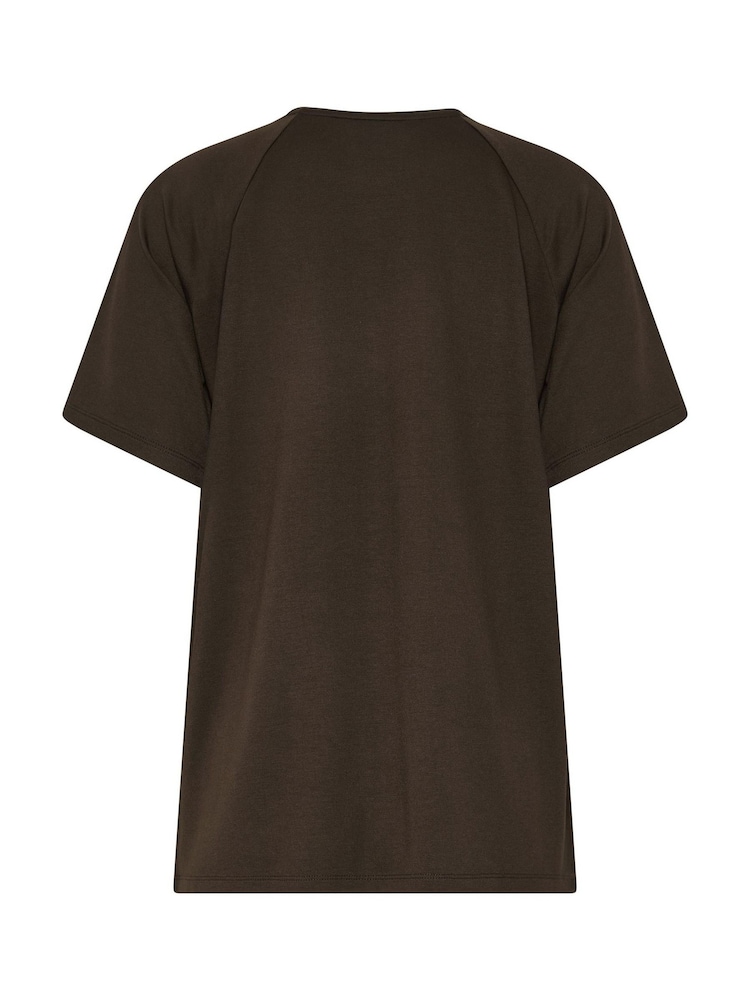 Қоңыр - Long Tall Sally Short Sleeve Raglan Loopback T-Shirt - 6суретінің 6 суреті