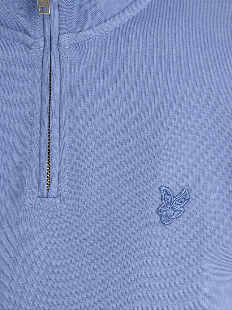 Lyle & Scott Blue Superfine Quarter Zip Sweatshirt - Image 6 of 6 Lyle & Scott Blue Superfine Quarter Zip Sweatshirt - Image 6 of 6