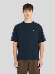 Plavo - Lyle & Scott Stripe Taped T-Shirt - Slika 1 od 6