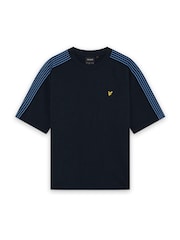 Plavo - Lyle & Scott Stripe Taped T-Shirt - Slika 5 od 6