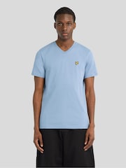 블루 - Lyle & Scott 브이넥 티셔츠 - 6의 이미지 1