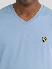 블루 - Lyle & Scott 브이넥 티셔츠 - 6의 이미지 3