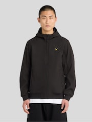 Lyle & Scott Black Sports Mesh Back Softshell Hoodie - Image 1 of 6