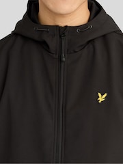 Lyle & Scott Black Sports Mesh Back Softshell Hoodie - Image 3 of 6