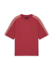 Crveno - Lyle & Scott Stripe Taped T-Shirt - Slika 5 od 6