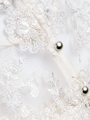 Ivory Lace Bodice Flower Girl Bow Dress (3-16yrs) - Image 8 of 8