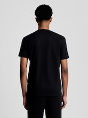 블랙 - Lyle & Scott 자카드 테이프 티셔츠 - 6의 이미지 4