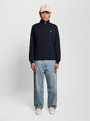 Lyle & Scott Blue Quarter Zip Pullover Sweatshirt - Image 2 of 5