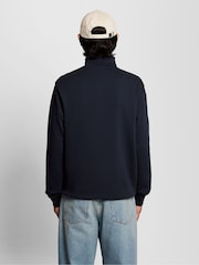 Lyle & Scott Blue Quarter Zip Pullover Sweatshirt - Image 4 of 5