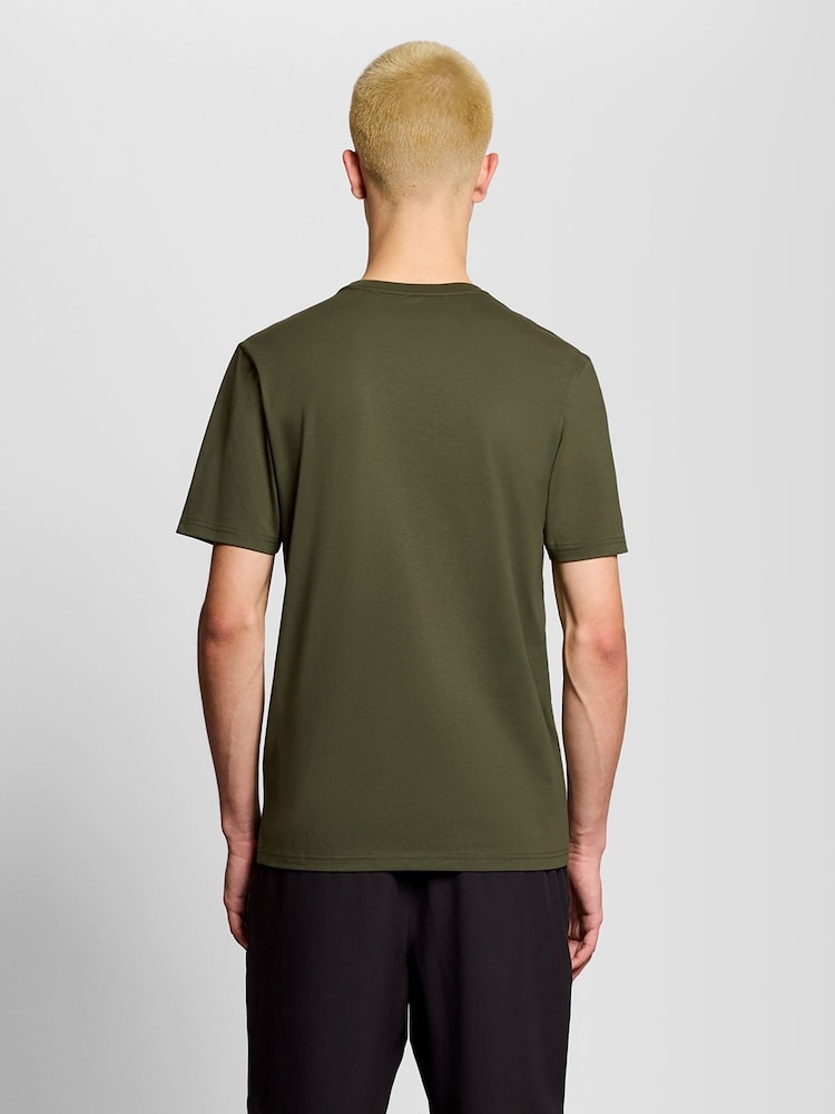 Lyle & Scott Olive Green Sports Short Sleeve T-Shirt - Image 2 of 6 Lyle & Scott Olive Green Sports Short Sleeve T-Shirt - Image 2 of 6