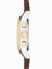 Sekonda Mens Racer Chronograph Leather Strap Brown Watch - Image 2 of 6