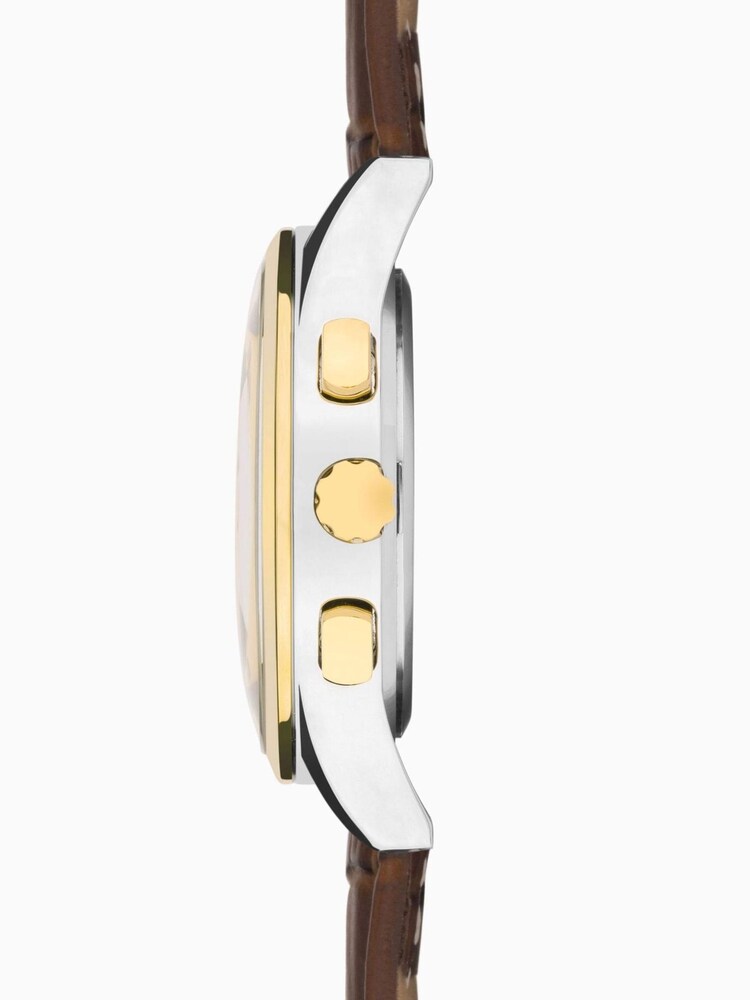 Sekonda Mens Racer Chronograph Leather Strap Brown Watch - Image 2 of 6