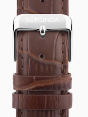 Sekonda Mens Racer Chronograph Leather Strap Brown Watch - Image 5 of 6