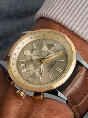 Sekonda Mens Racer Chronograph Leather Strap Brown Watch - Image 6 of 6