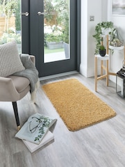 My Mat Ochre Yellow Soft Stain Resistant And Washable Rug - Image 1 of 6
