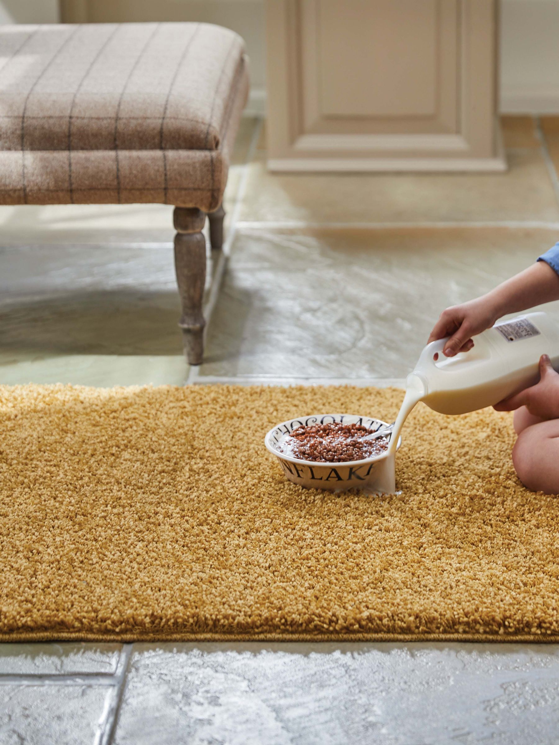 Buy My Mat Ochre Yellow Soft Stain Resistant And Washable Rug from the ...