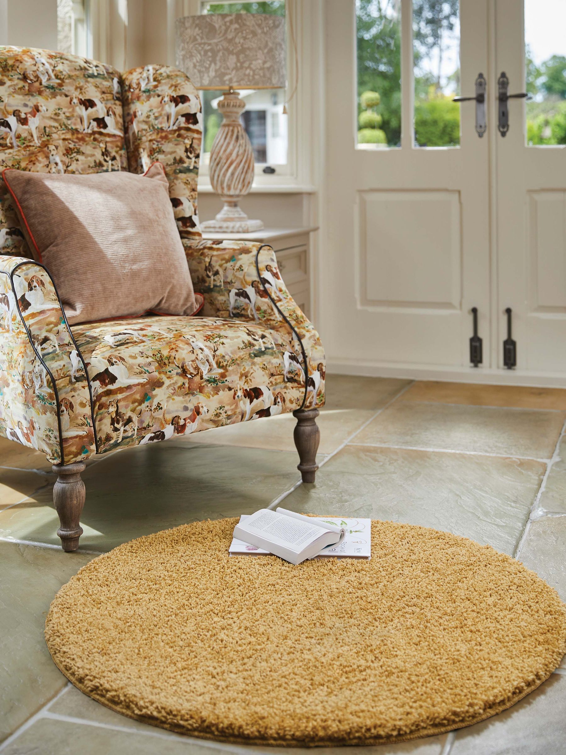 Buy My Mat Ochre Yellow Soft Stain Resistant And Washable Rug from the ...